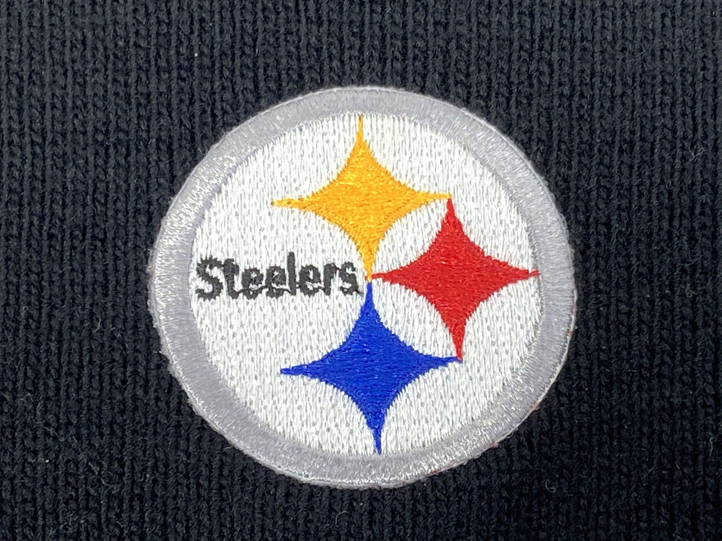Pittsburgh Steelers Vintage NFL Black Cuffed NOS Logo Knit Hat