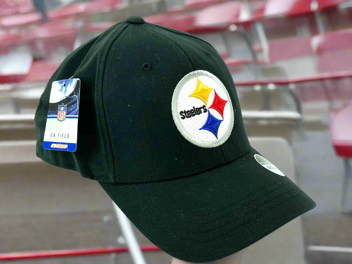 Pittsburgh Steelers Vintage NFL Black Flex-Fit NOS Logo Cap