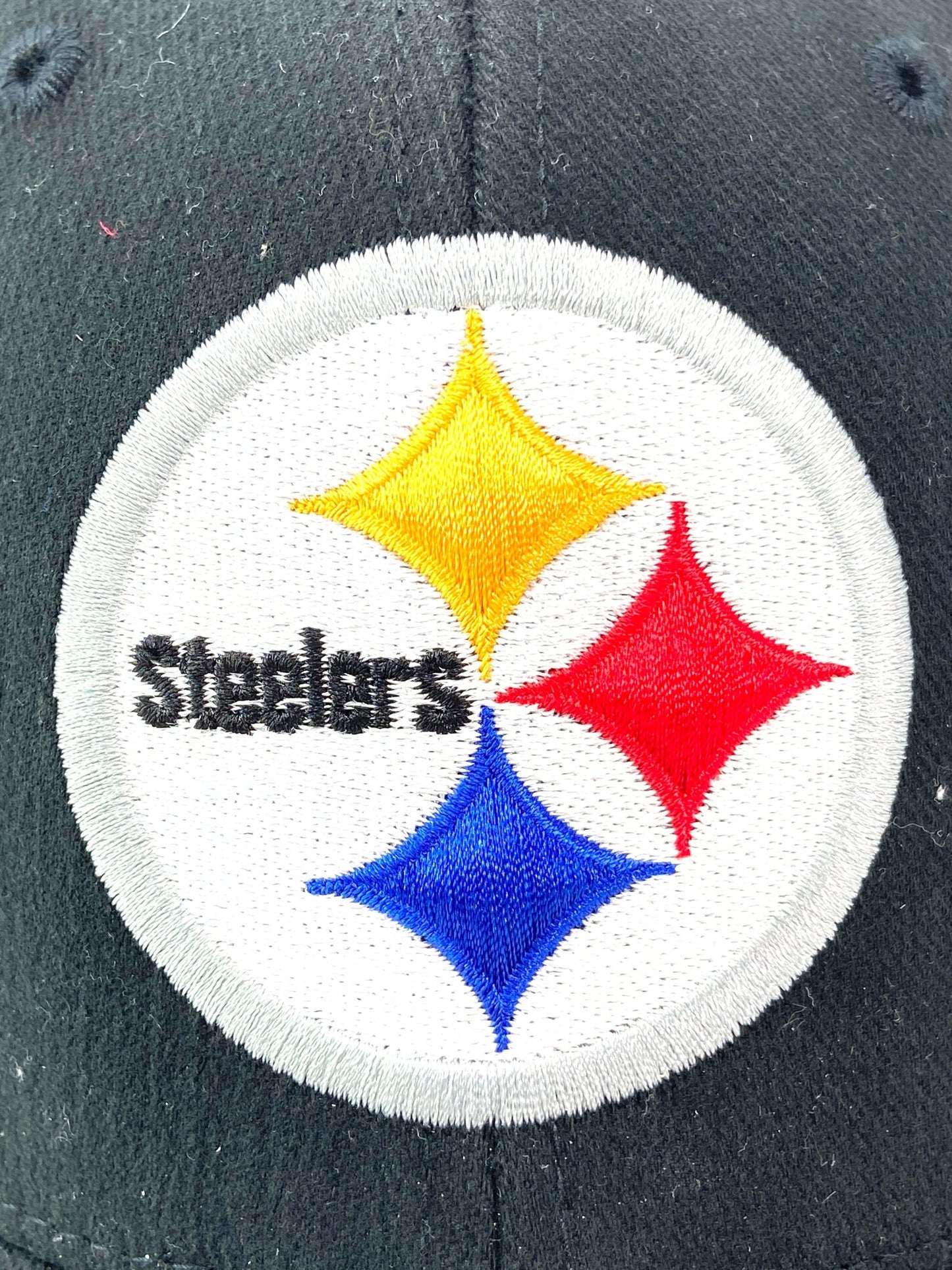 Pittsburgh Steelers Vintage NFL Black Flex-Fit NOS Logo Cap