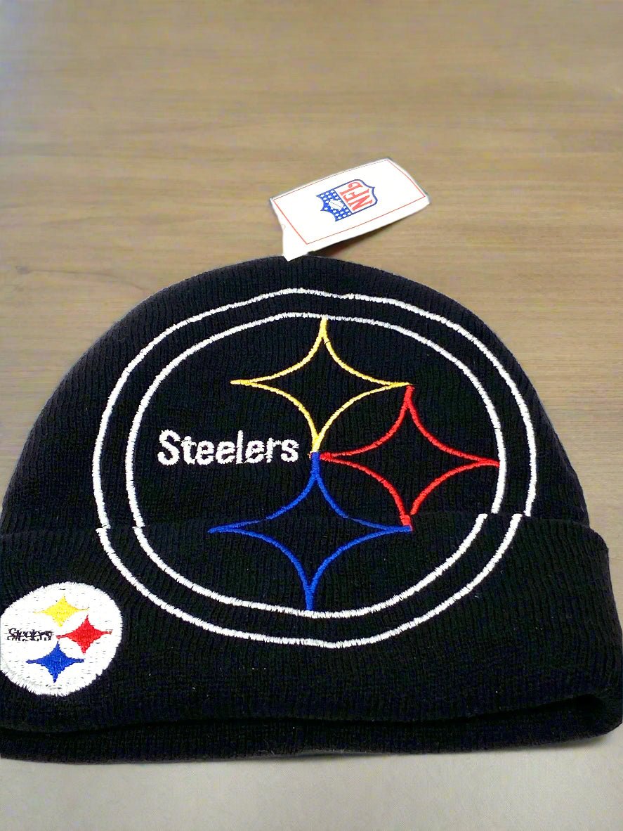 Pittsburgh Steelers Vintage NFL Youth Logo NOS Cuffed Knit "Outline" Hat
