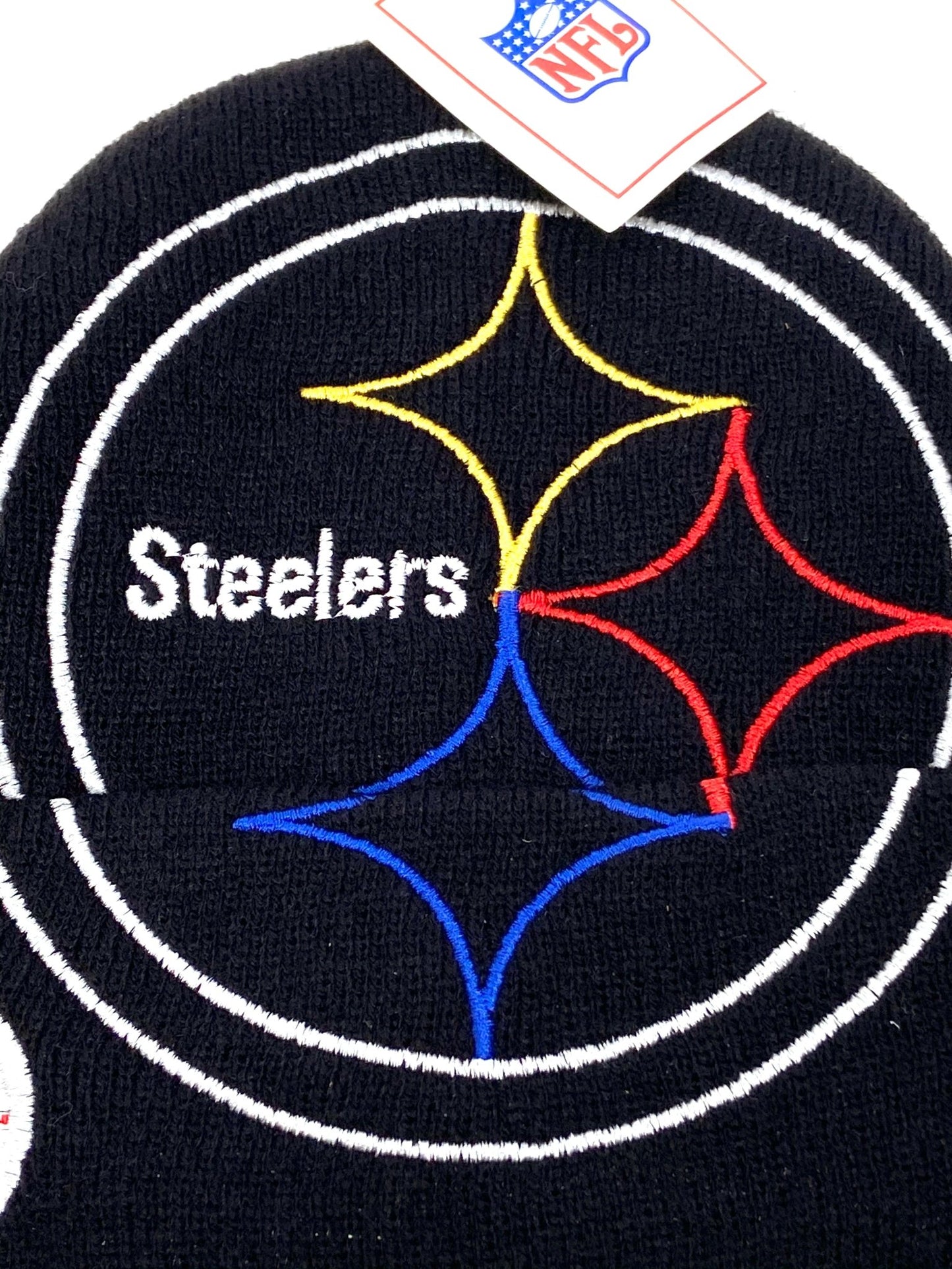 Pittsburgh Steelers Vintage NFL Youth Logo NOS Cuffed Knit "Outline" Hat