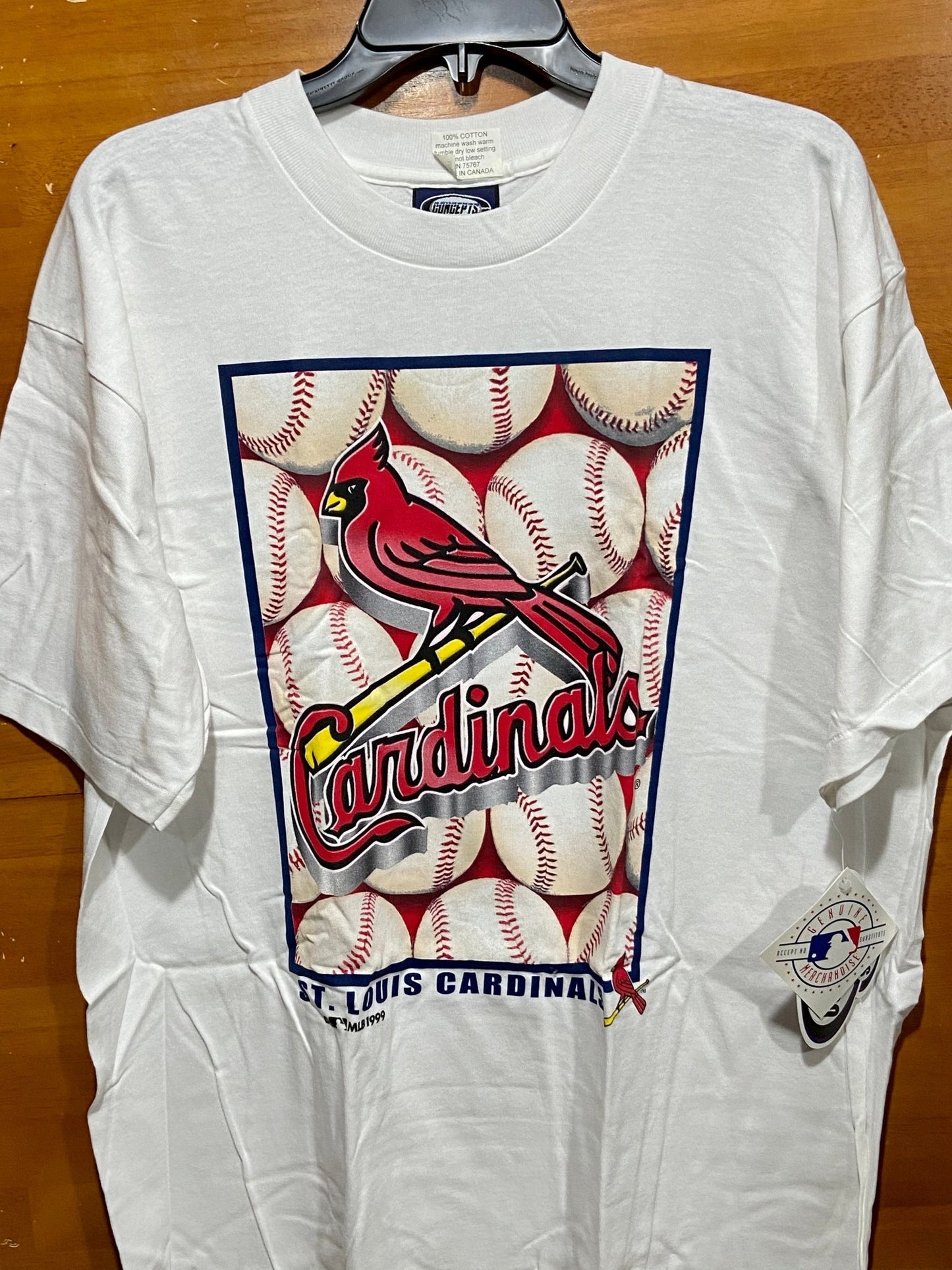 St. Louis Cardinals 1999 Vintage MLB Logo NOS T-Shirt