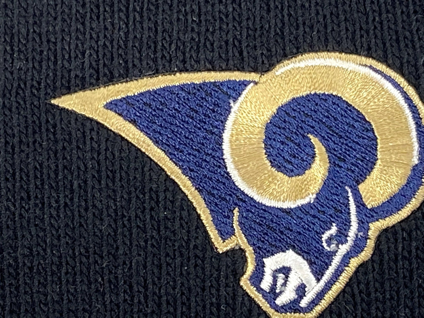 St. Louis Rams Vintage NFL Black Cuffed NOS Logo Knit Hat