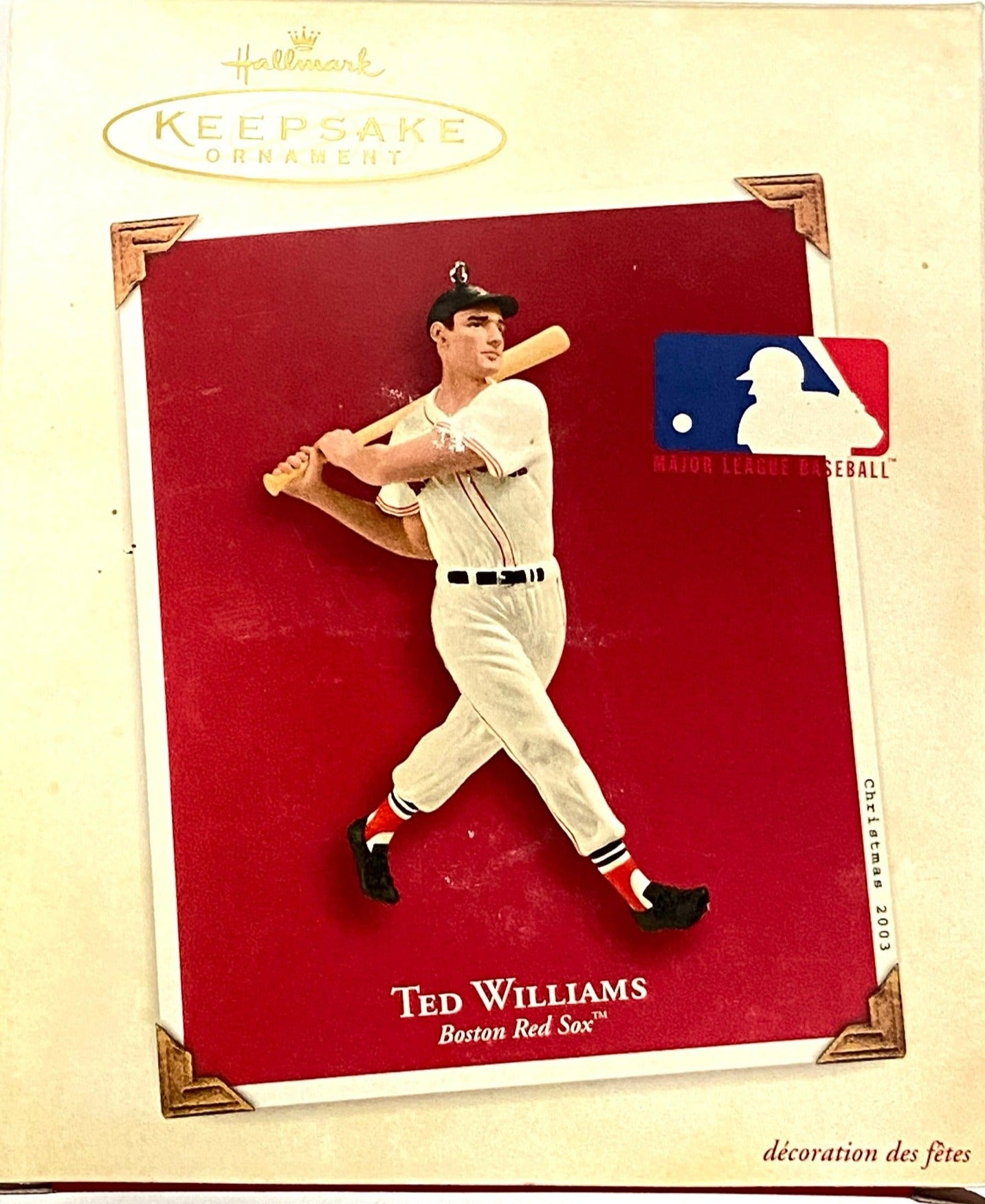 Ted Williams 2003 Boston Red Sox Used Keepsake Ornament