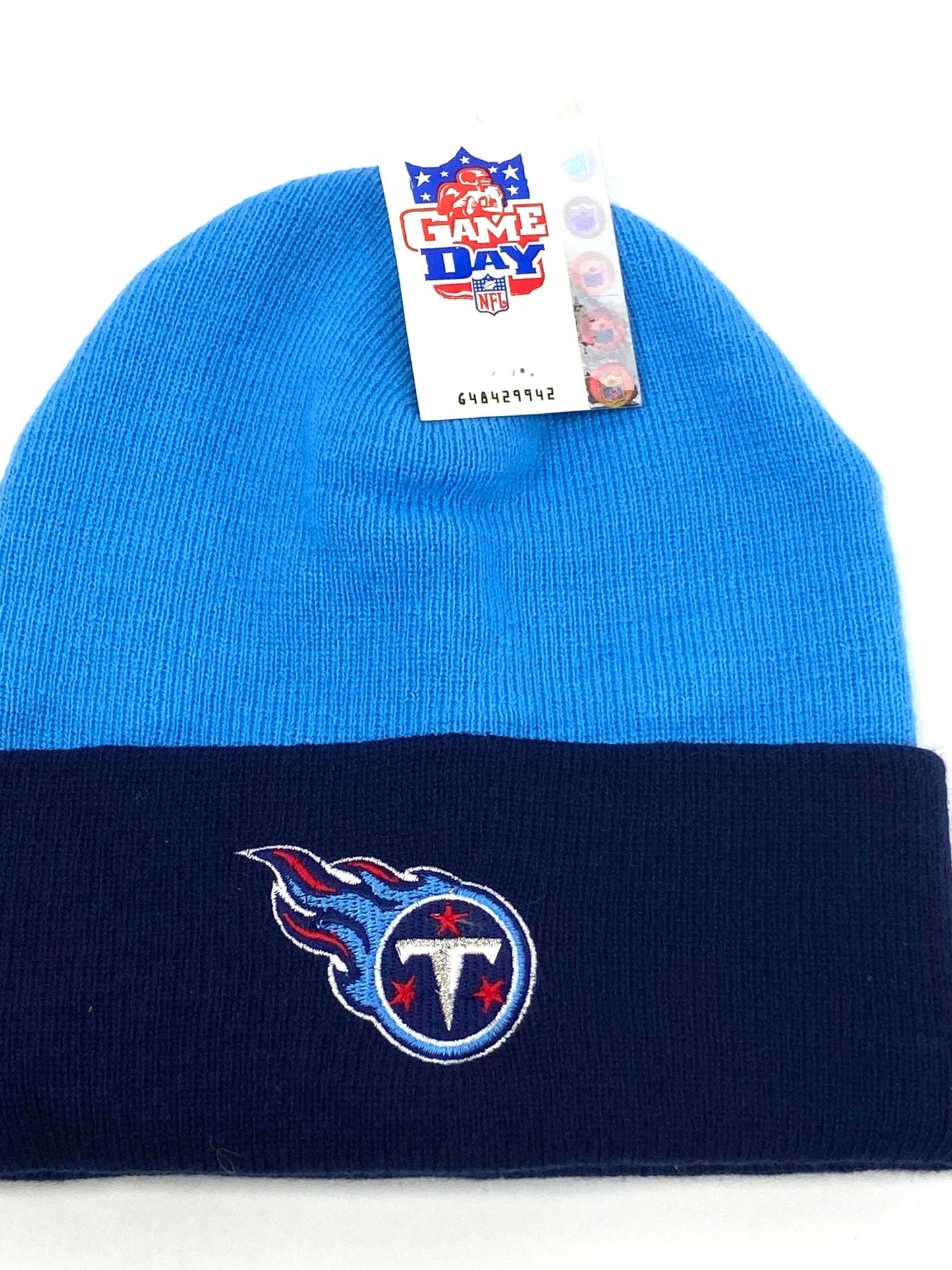 Tennessee Titans Vintage NFL Cuffed Knit NOS Logo Hat