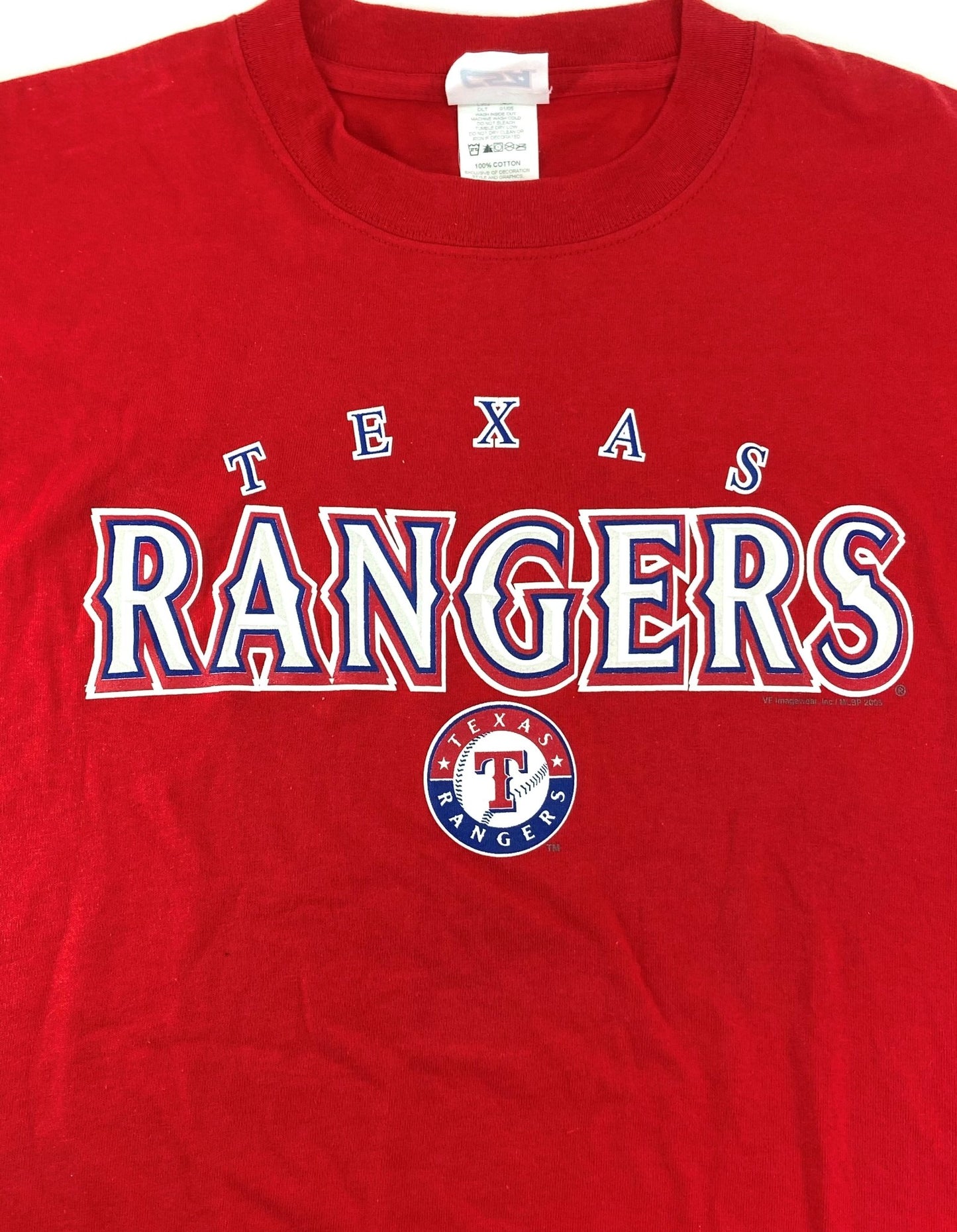 Texas Rangers 2005 MLB Adult Medium Red NOS T-Shirt
