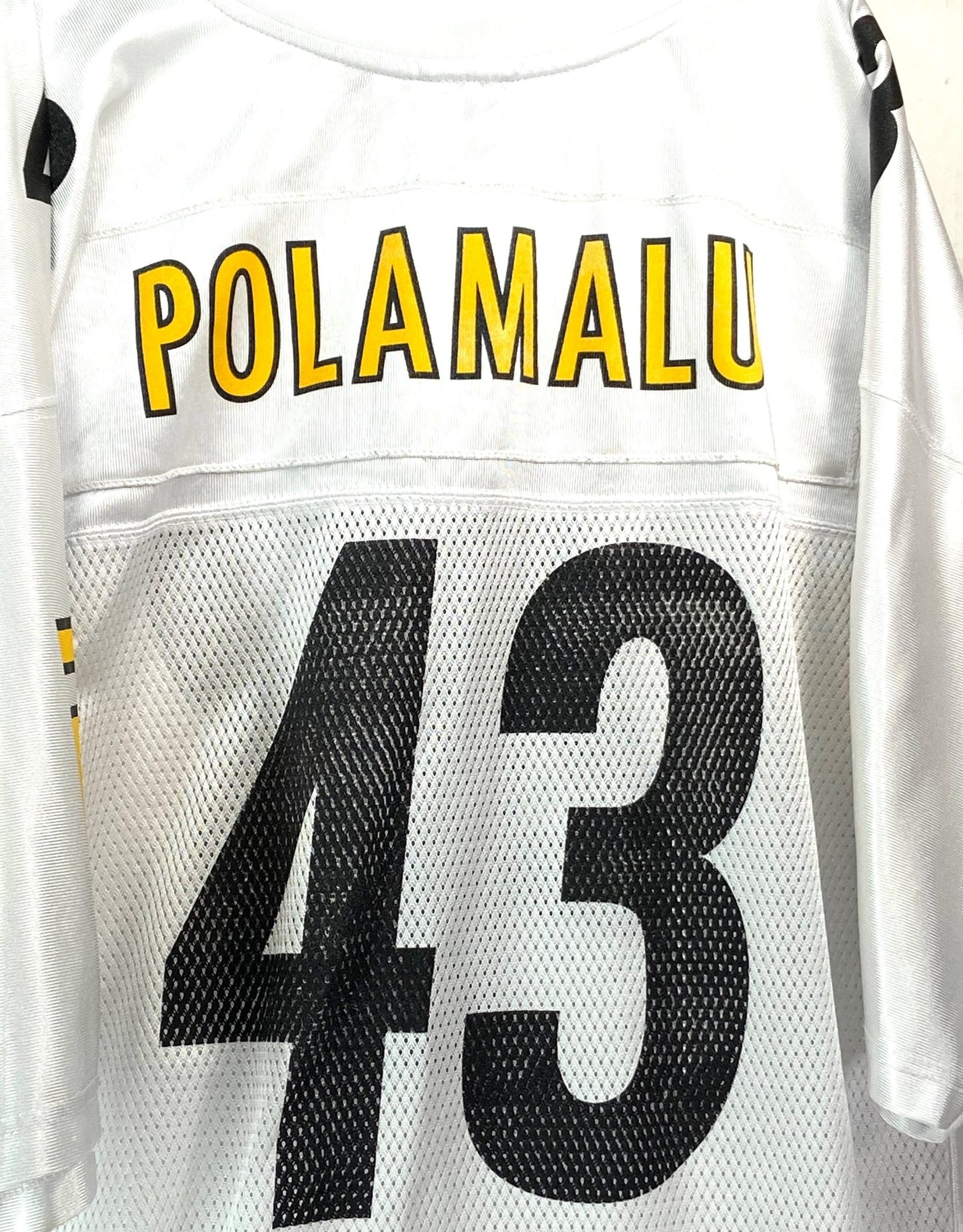 Troy Polamalu Pittsburgh Steelers NFL Used Polyester Print XL Jersey