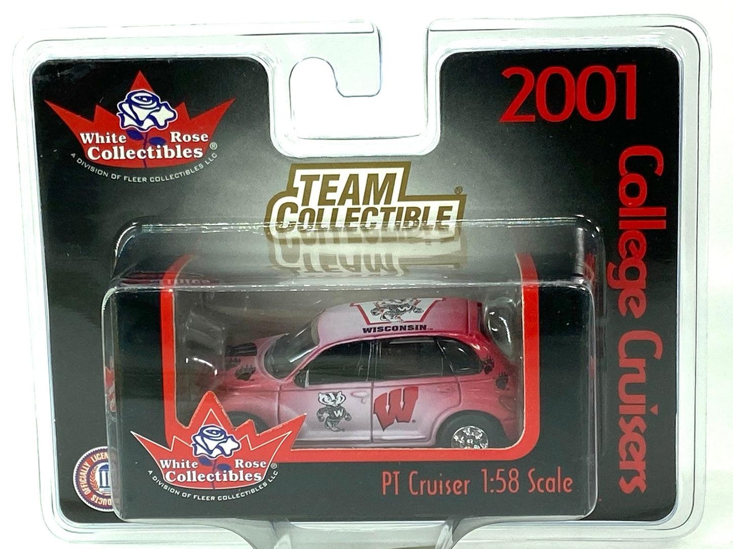 University of Wisconsin Badgers Vintage 2001 NCAA 1:58 Scale NOS PT Cruiser