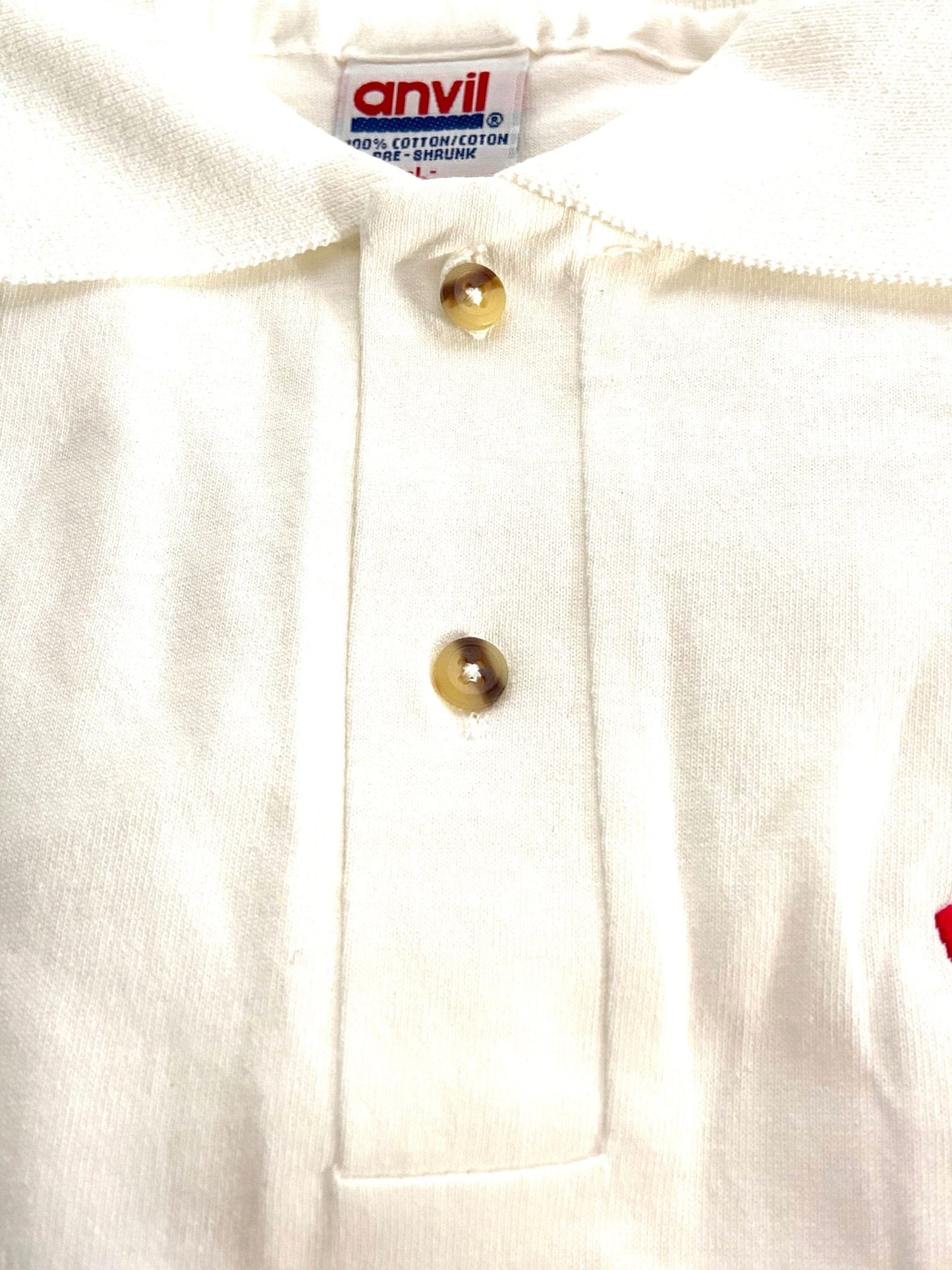 University of Wisconsin Vintage NCAA White Polo NOS Shirt