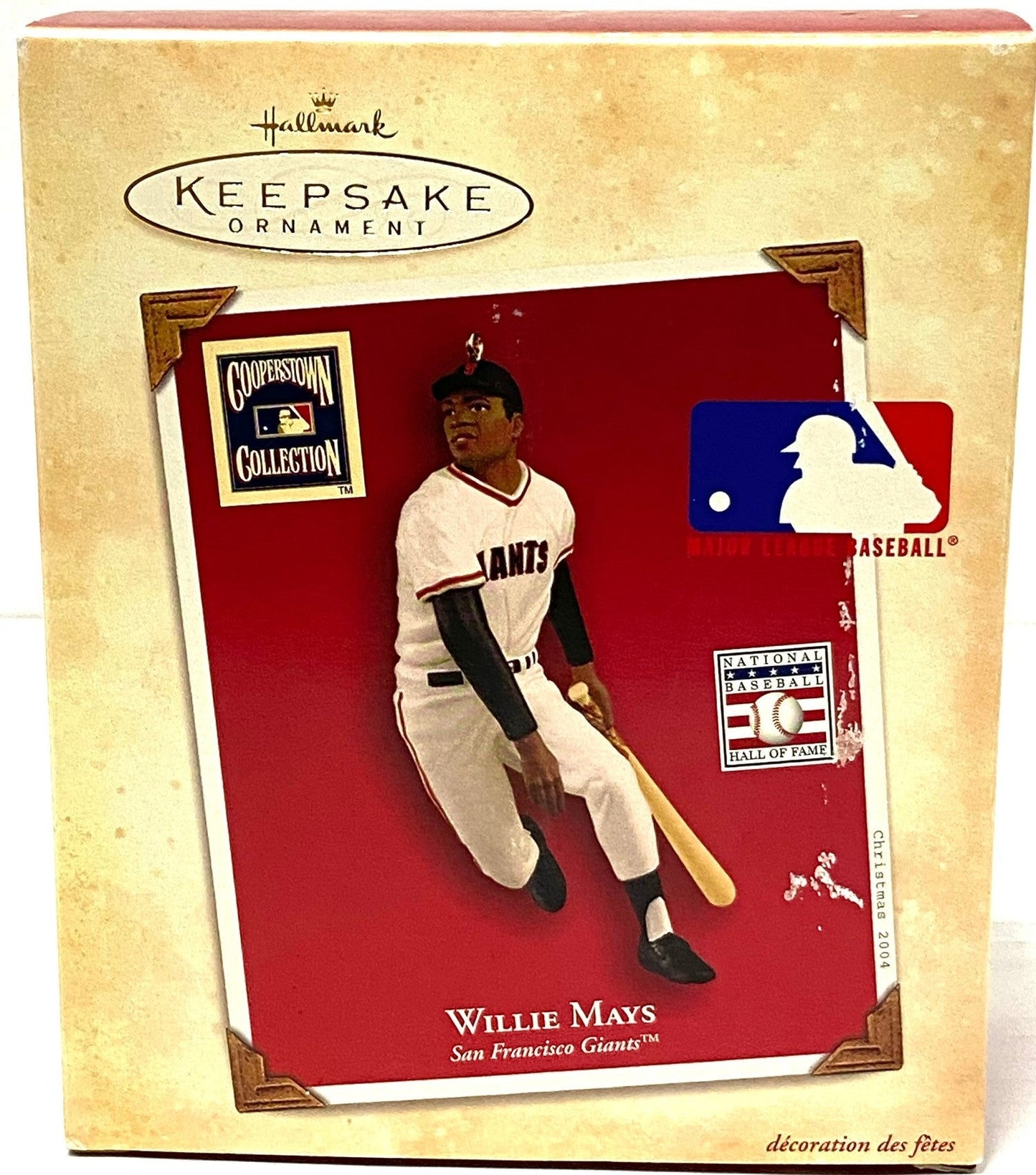 Willie Mays 2004 MLB San Francisco Giants Used Keepsake Ornament
