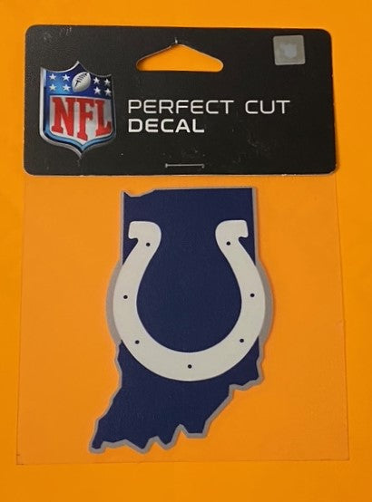 Indianapolis Colts NFL 2019 4" X 4" State/Horseshoe Decal