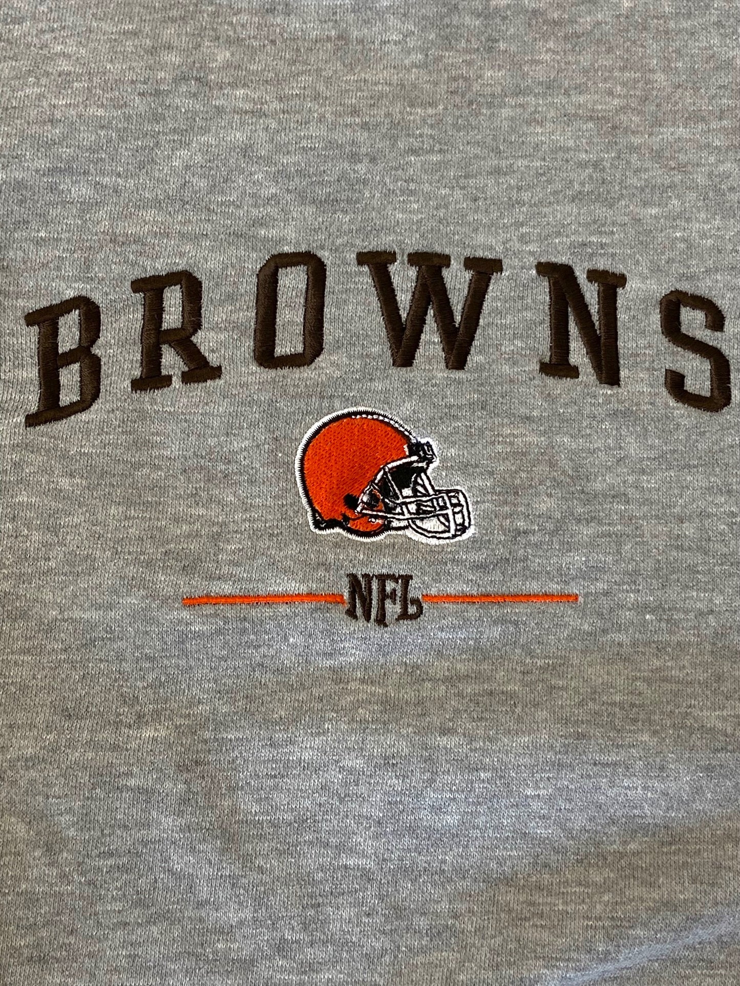 Cleveland Browns NFL Vintage Gray NOS Embroidered Sweatshirt Size Medium