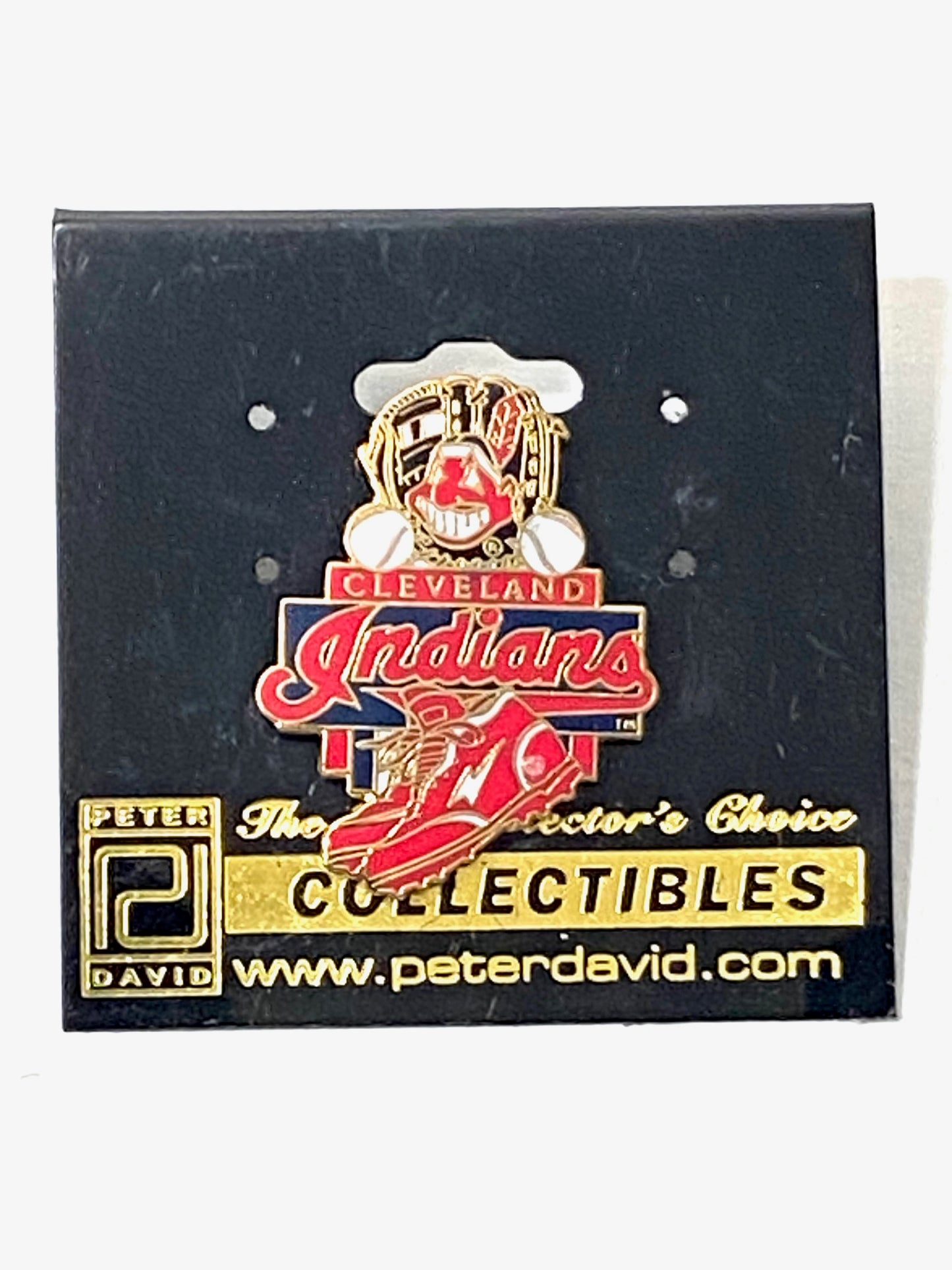*(E6) Cleveland indians Vintage MLB NOS Late '90s "Cleats" Lapel Pin