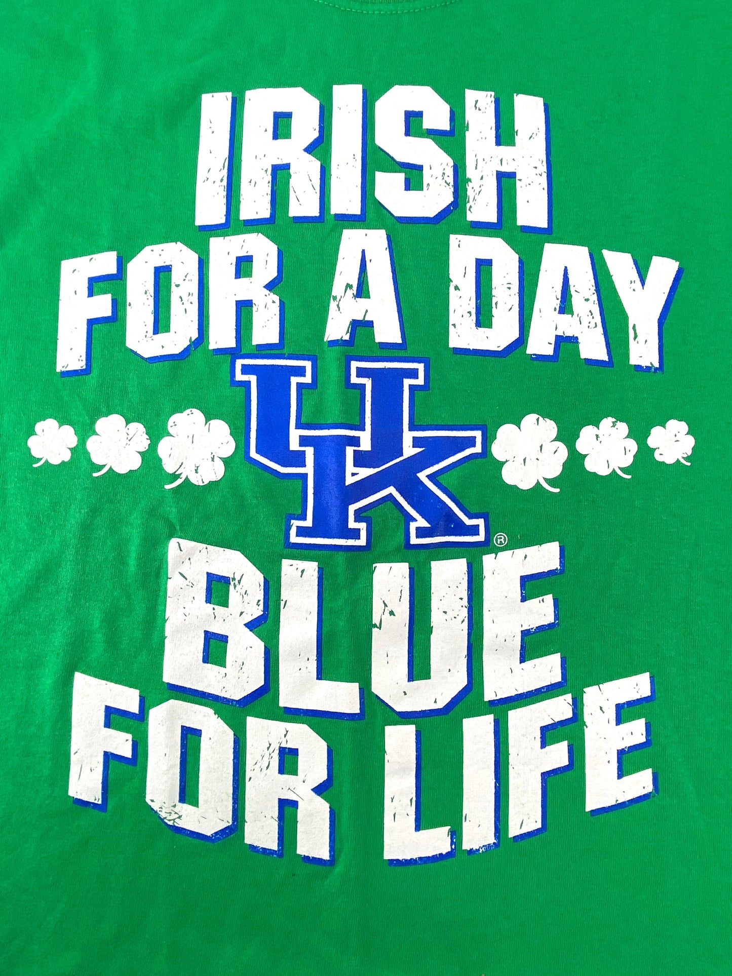 University of Kentucky NCAA Green "Irish For a Day" Adult Small NOS T-Shirt