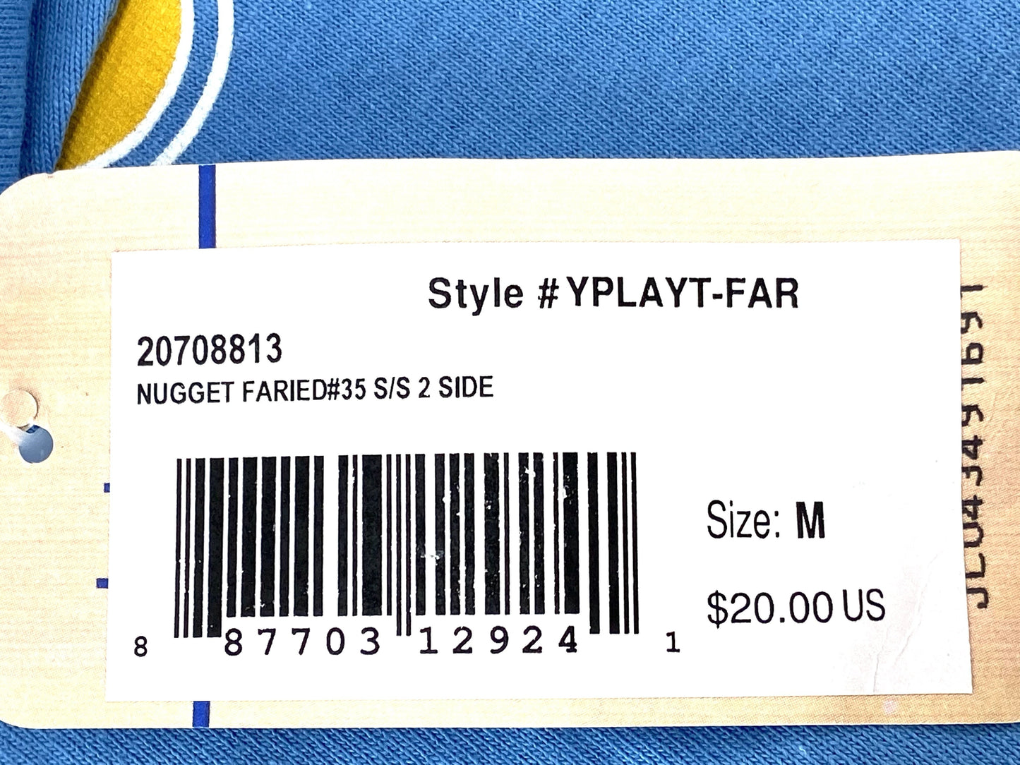 Denver Nuggets NBA Kenneth Faried #35 Blue Youth Jersey NOS T-Shirt