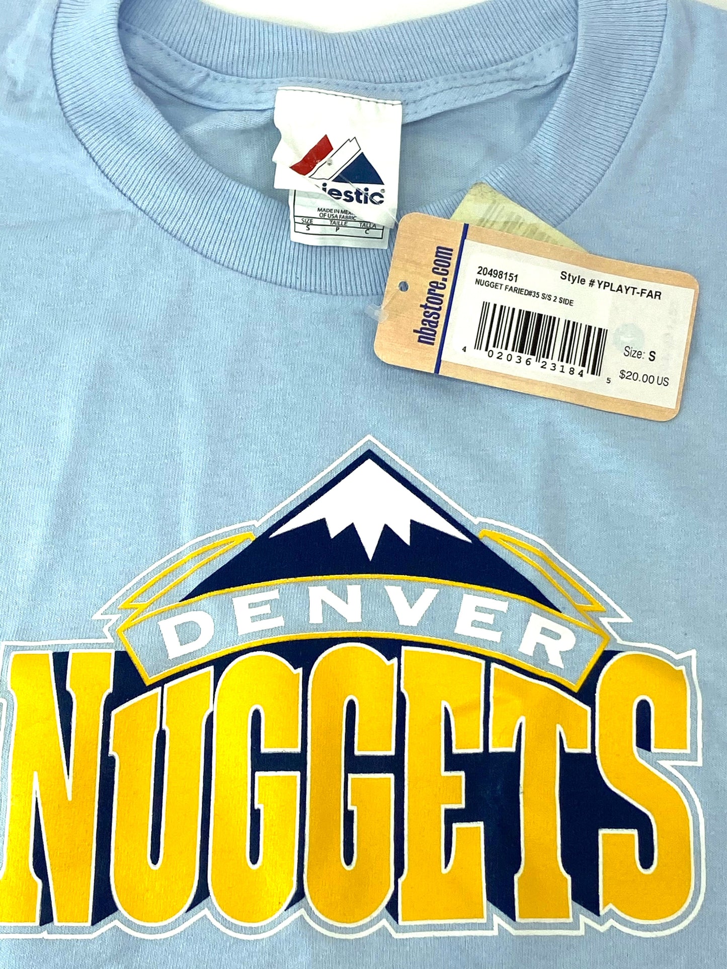 Denver Nuggets NBA Kenneth Faried #35 Blue Youth Jersey NOS T-Shirt