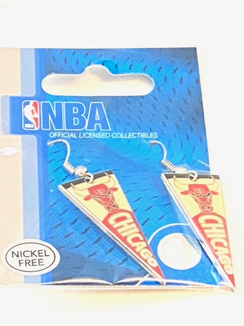 Chicago Bulls 2010 NBA "Pennant" NOS Dangle Earrings
