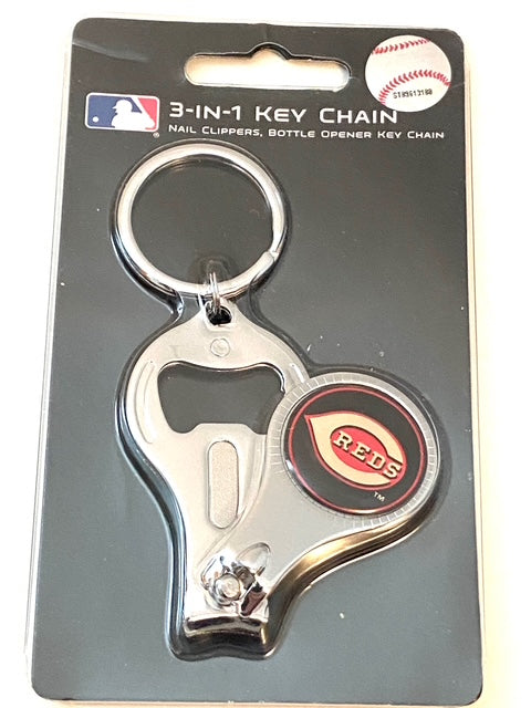 Cincinnati Reds MLB 2012 NOS 3-in-1 Metal Keychain