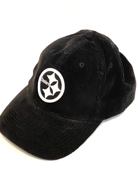 Pittsburgh Steelers NFL Ladies Black Corduroy NOS Adjustable Hat