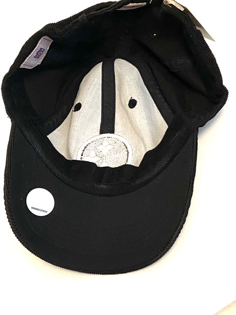 Pittsburgh Steelers NFL Ladies Black Corduroy NOS Adjustable Hat