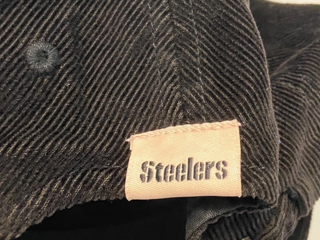 Pittsburgh Steelers NFL Ladies Black Corduroy NOS Adjustable Hat
