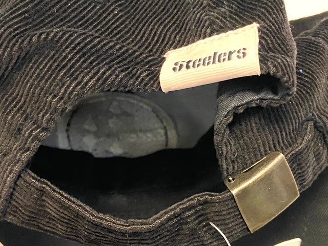 Pittsburgh Steelers NFL Ladies Black Corduroy NOS Adjustable Hat