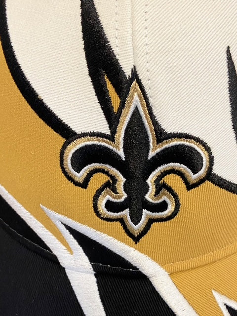 New Orleans Saints NFL Embroidered "Jagged" 3-Tone Cotton NOS Logo Cap