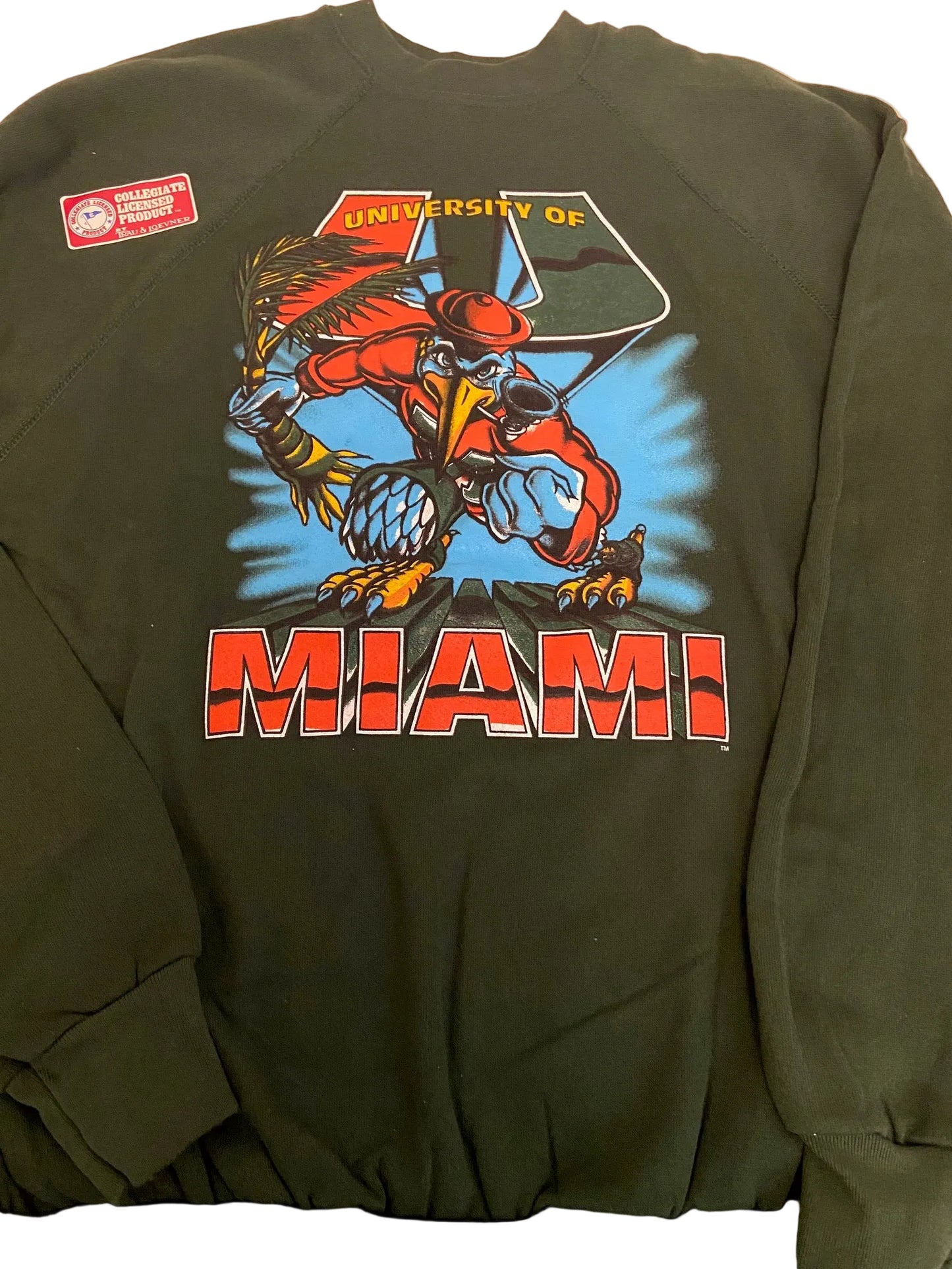 Miami Hurricanes Vintage Green XL NOS Sweatshirt