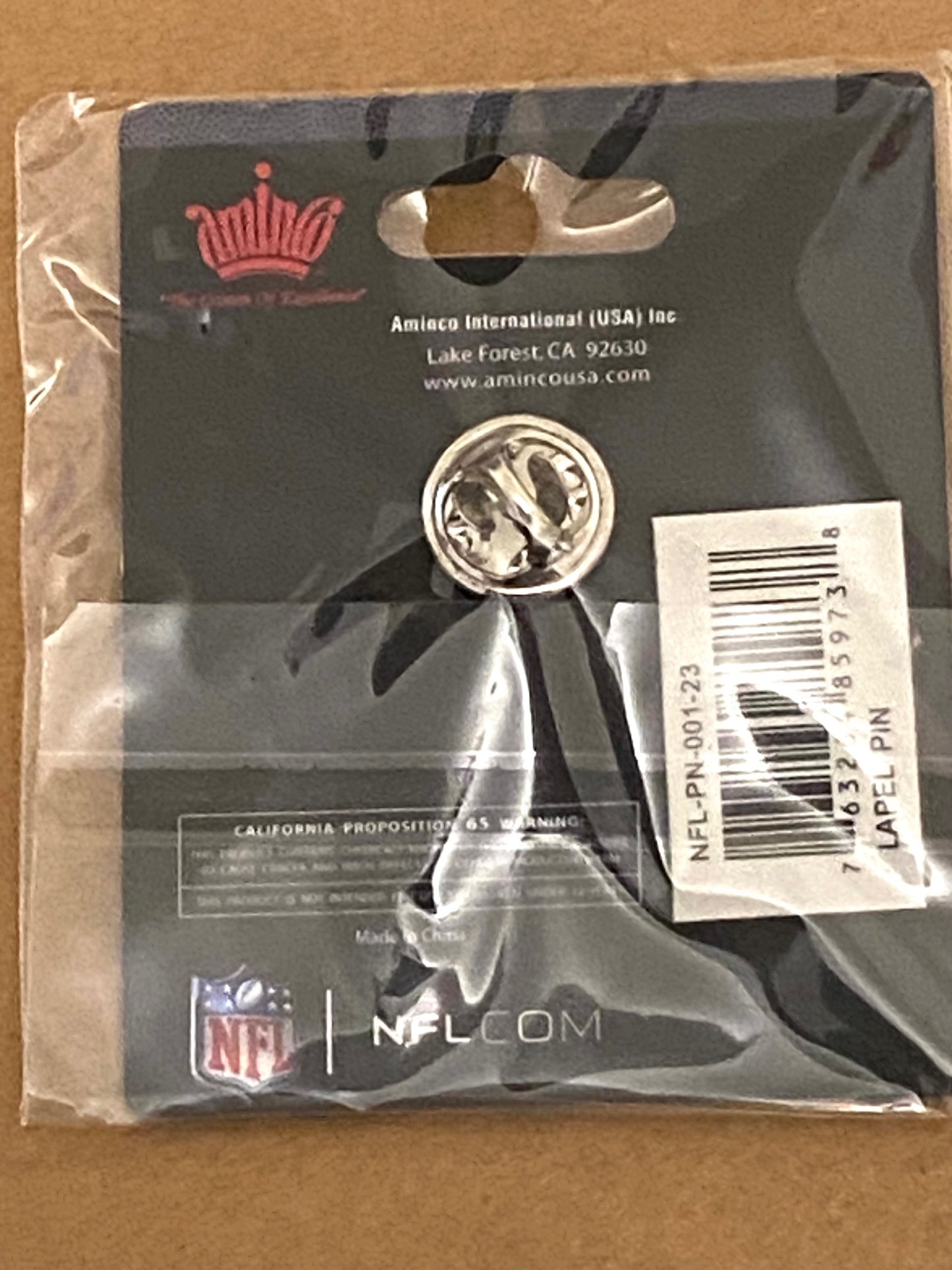New York Giants Vintage NFL Late '90s NOS "NY" Lapel Pin