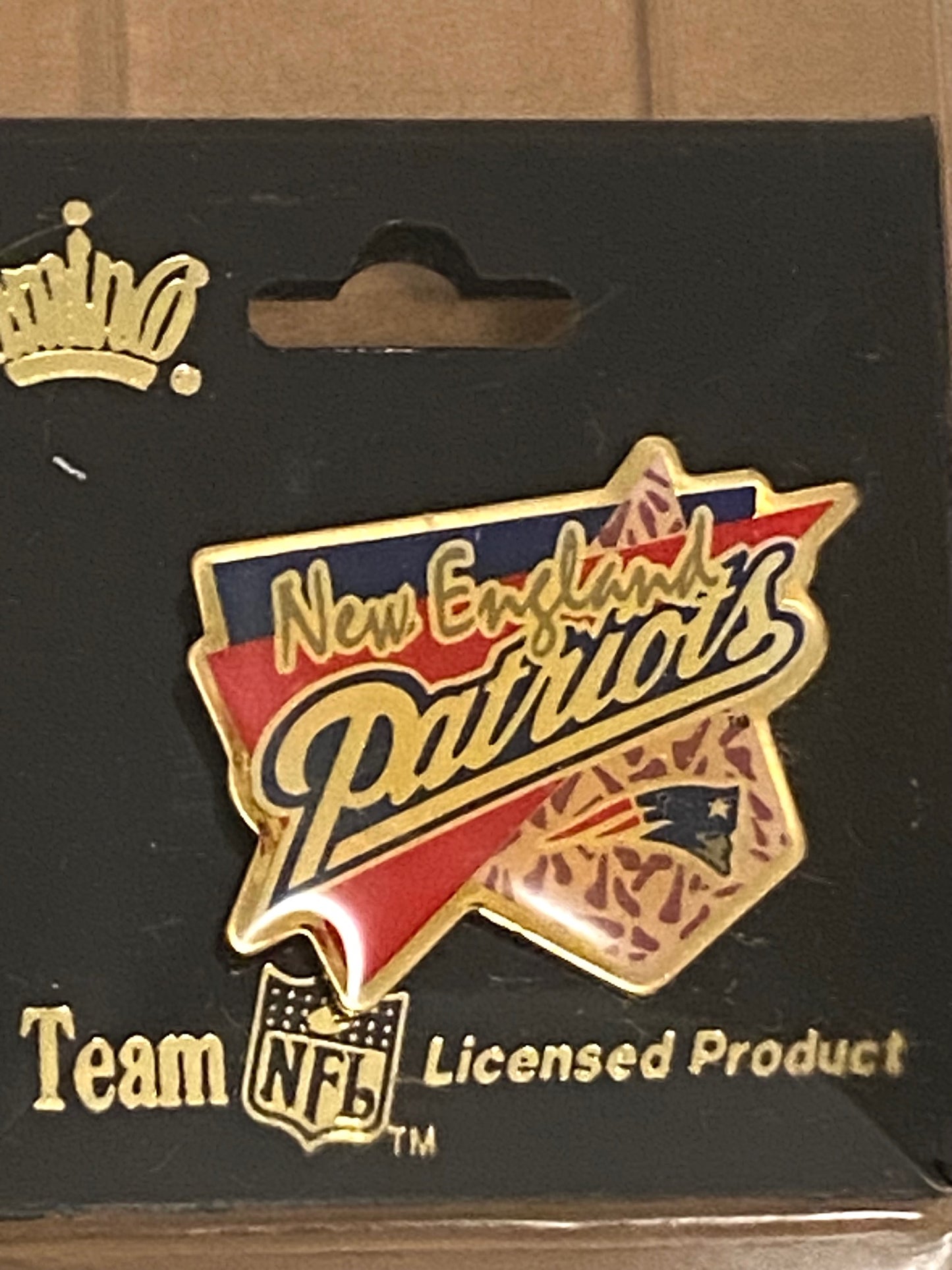 New England Patriots NFL NOS "Script Patriots" Lapel Pin