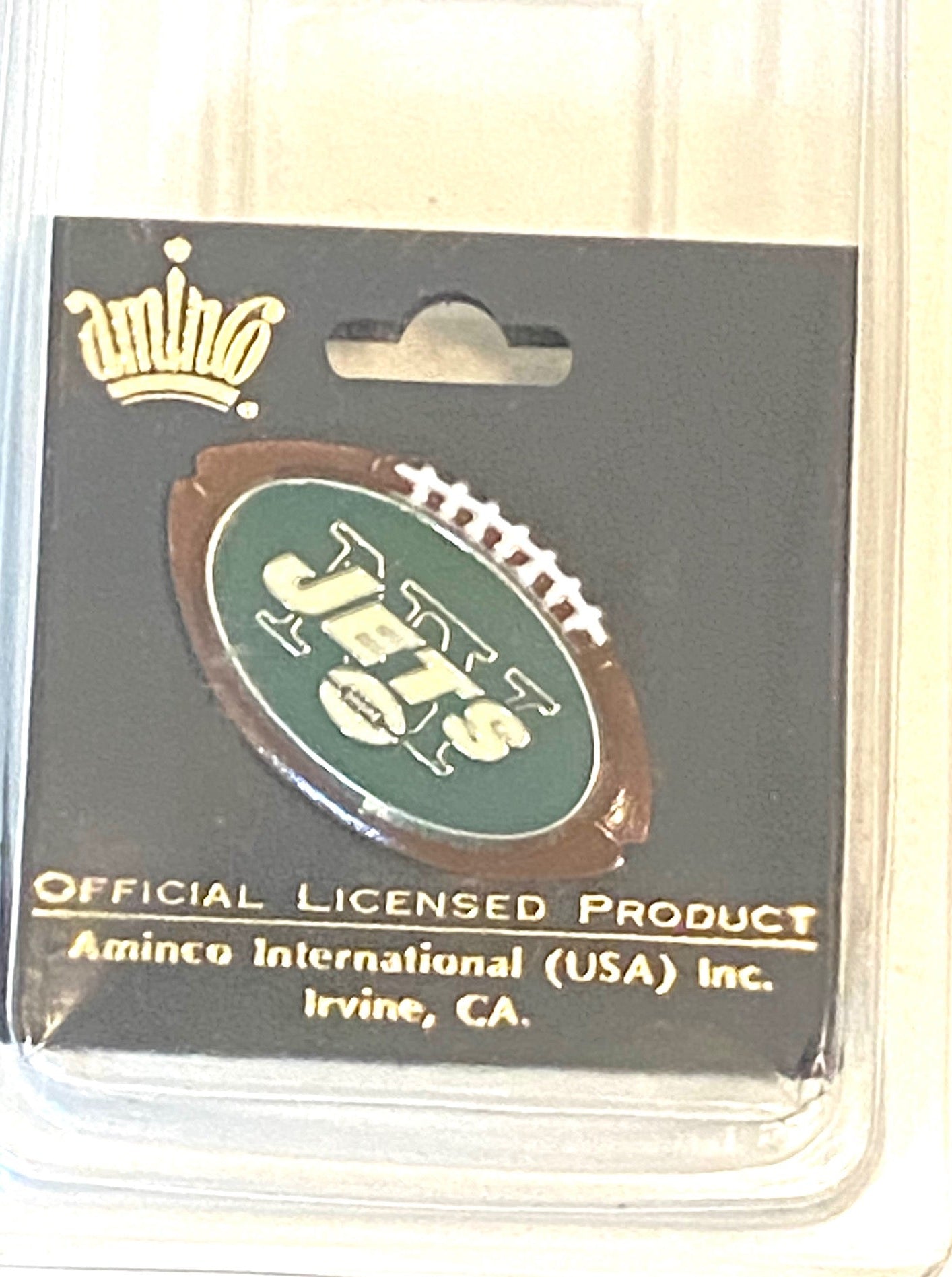 New York Jets NFL NOS "Jets Football" Lapel Pin