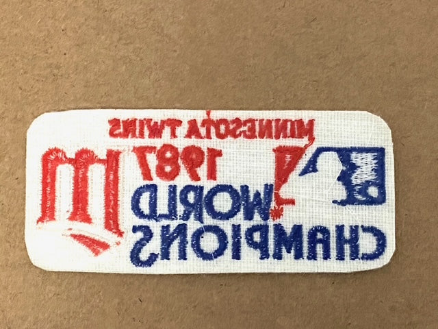 Minnesota Twins Vintage MLB 1987 NOS "World Champions" Iron On Patch