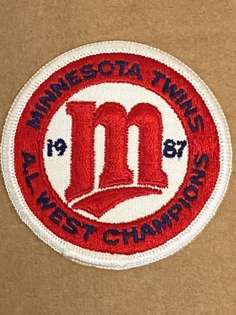 Minnesota Twins Vintage MLB 1987 "A. L. West Champions" 2 3/4" Iron On Patch
