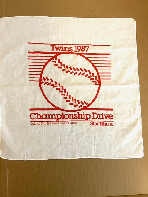 Minnesota Twins Vintage MLB 1987 Star Tribune NOS Championship Drive "Homer Hanky"