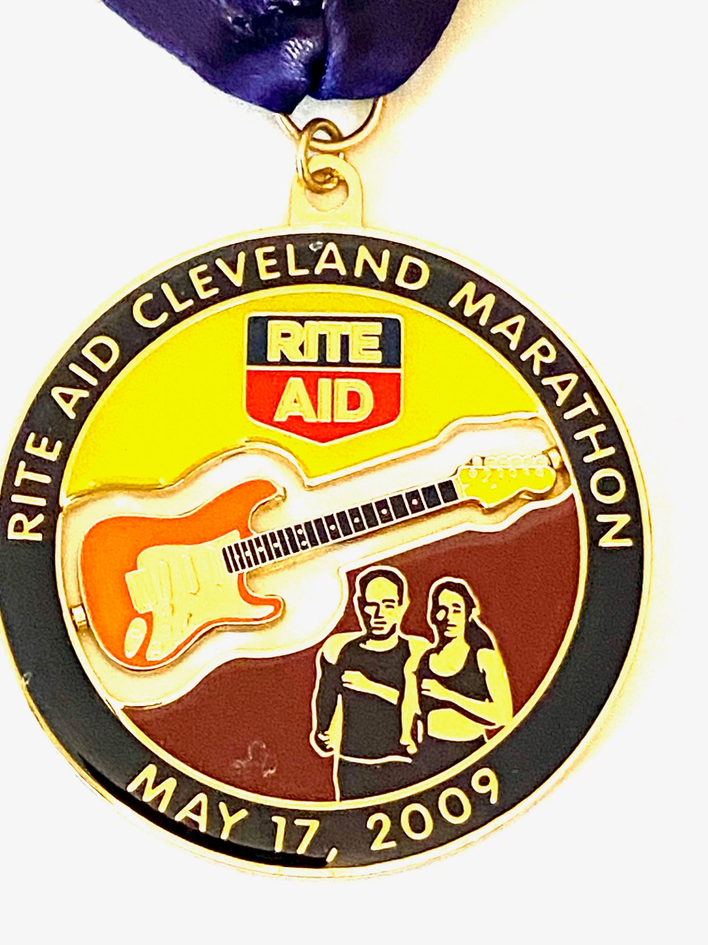 Cleveland Marathon 2009 Rite Aid Finishers 3" Medal and Lanyard 5-17-09