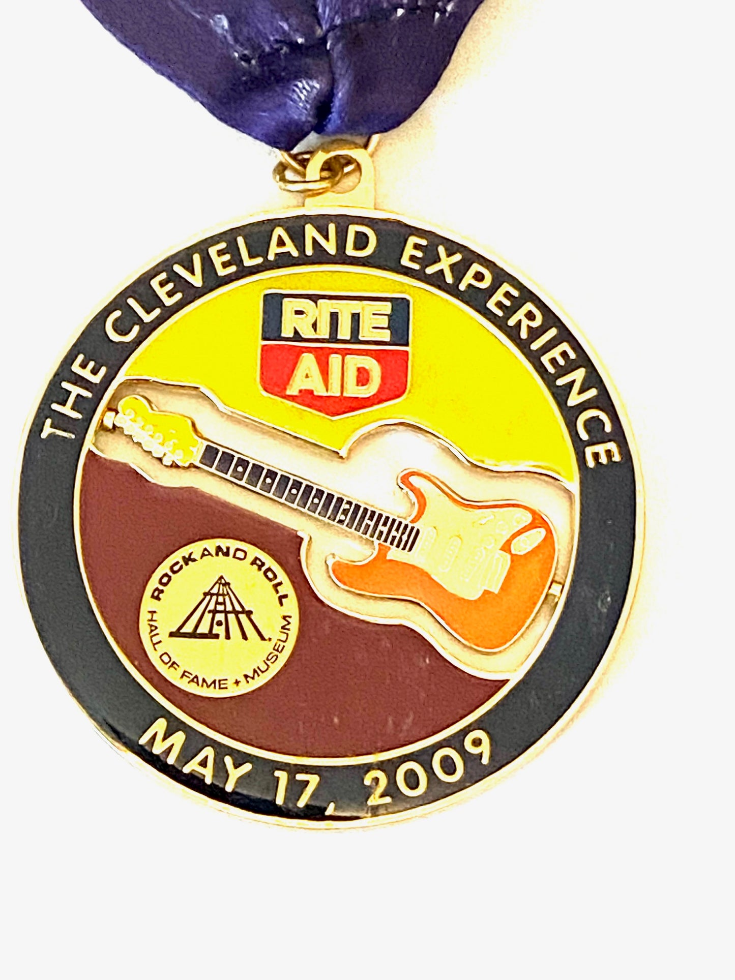 Cleveland Marathon 2009 Rite Aid Finishers 3" Medal and Lanyard 5-17-09