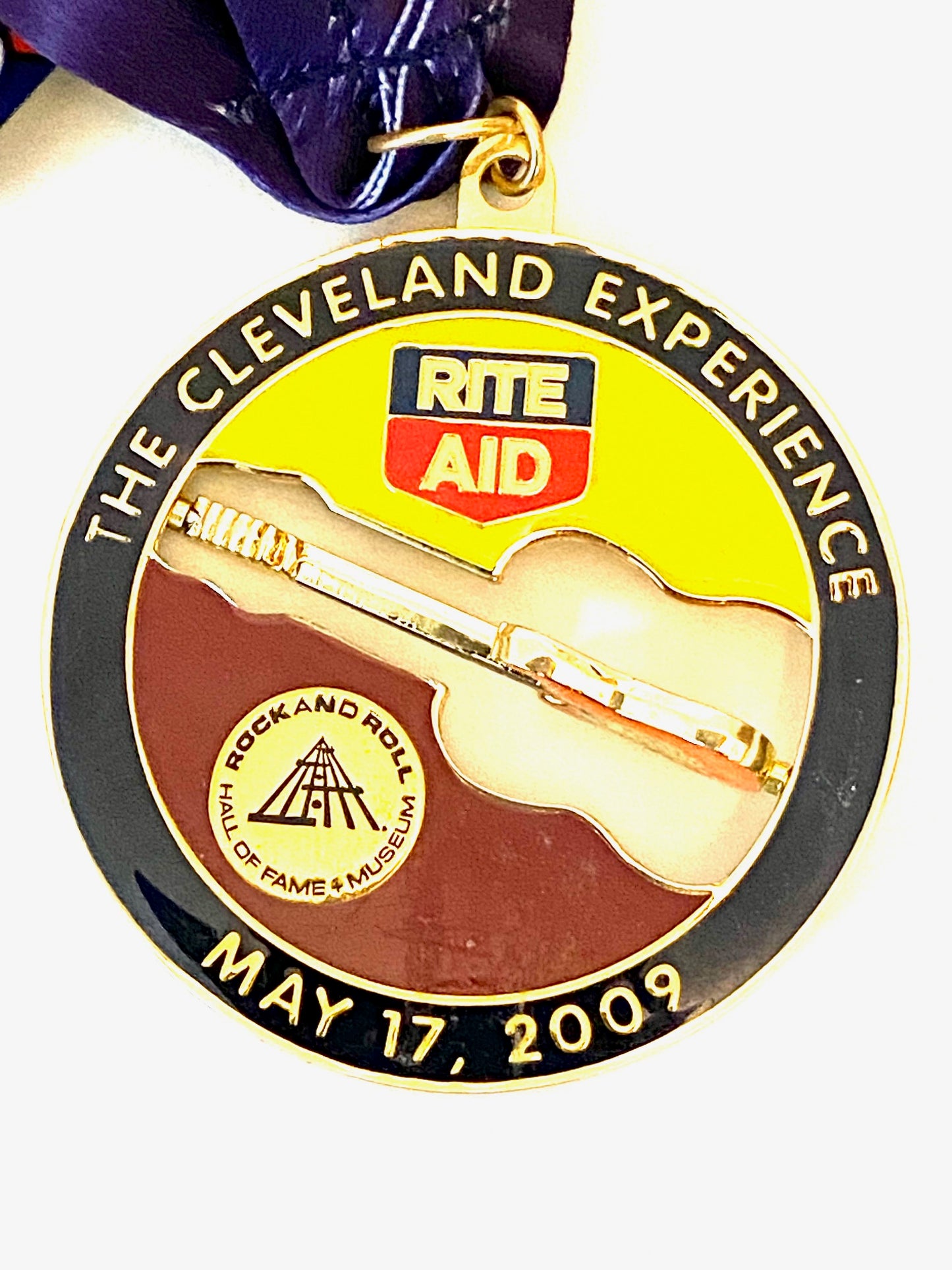 Cleveland Marathon 2009 Rite Aid Finishers 3" Medal and Lanyard 5-17-09