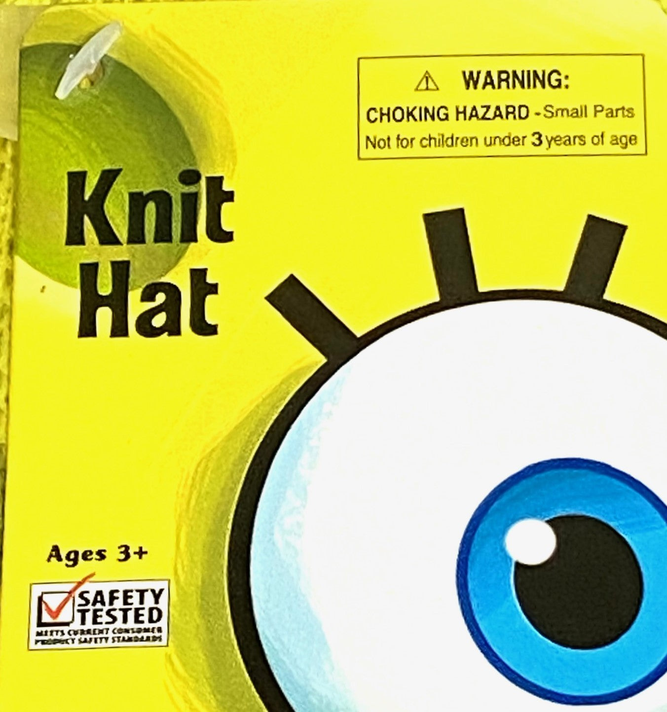 SpongeBob SquarePants 2012 Yellow Knit Hat Ages 3+