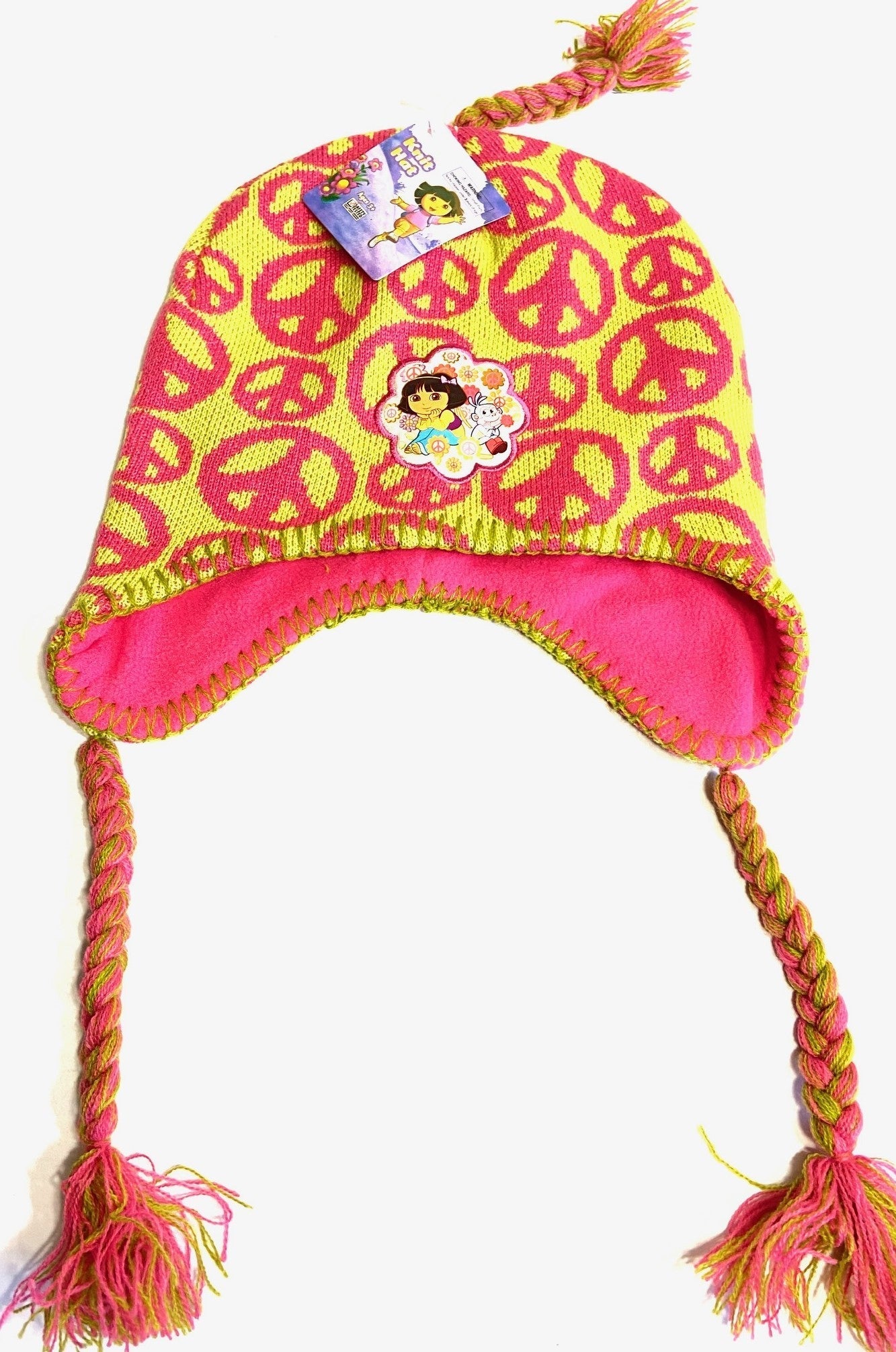 Dora the Explorer 2011 "Peace" Icon Knit Hat Ages 3+