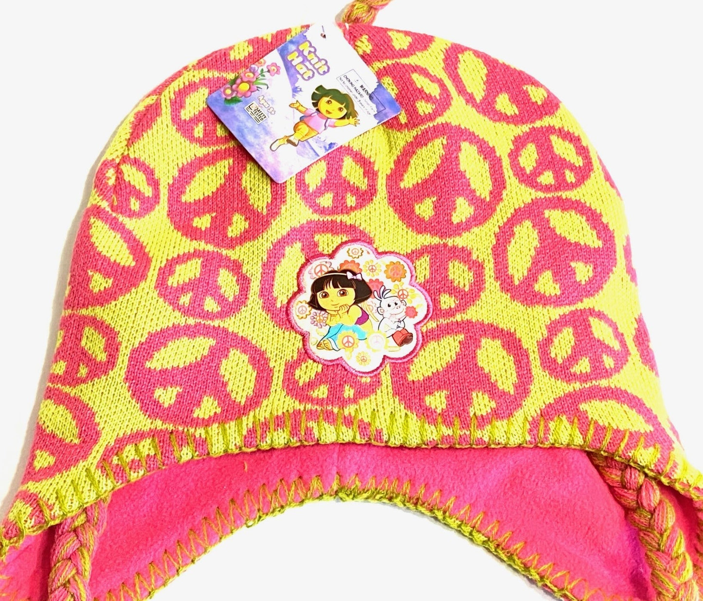 Dora the Explorer 2011 "Peace" Icon Knit Hat Ages 3+