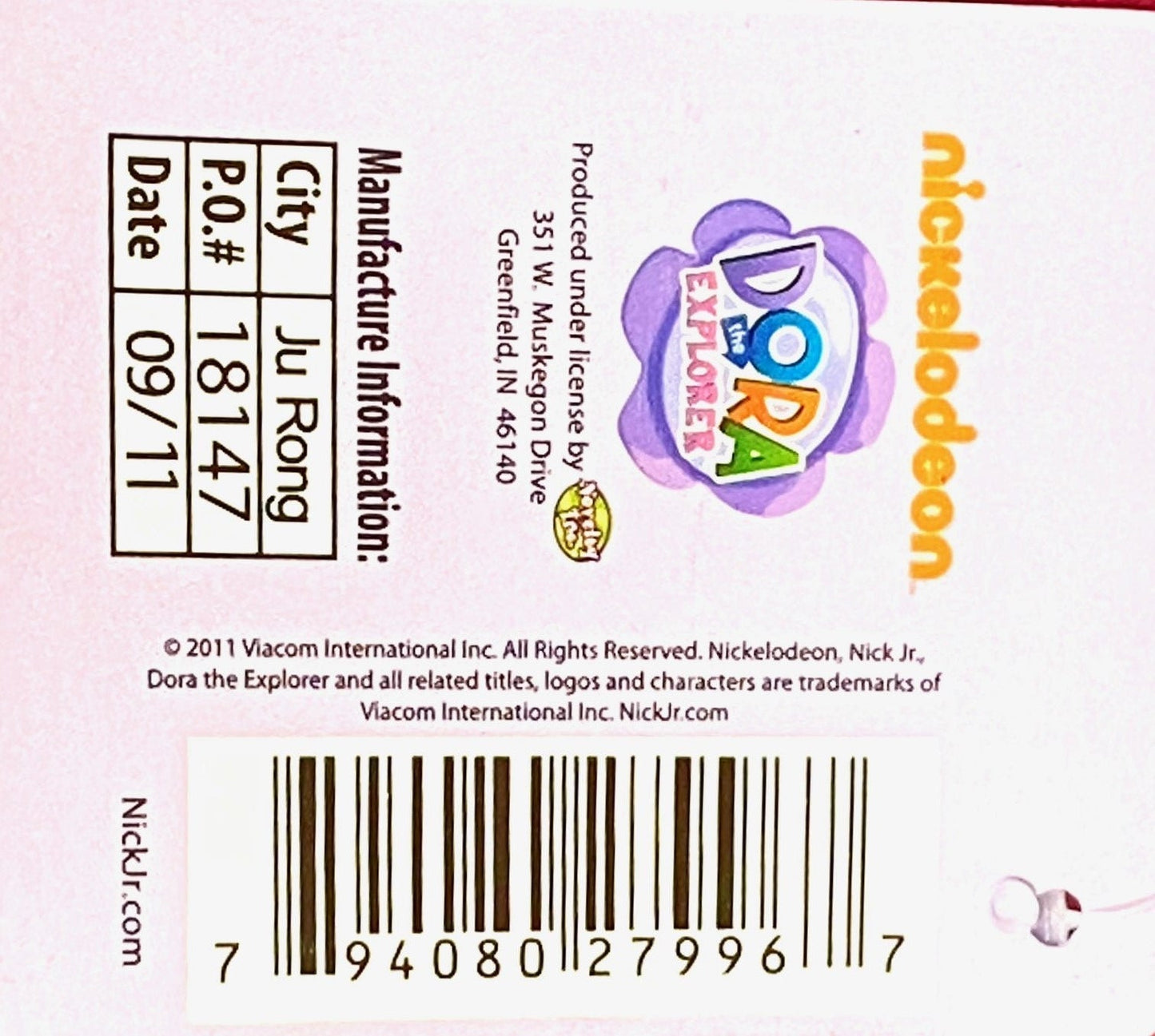 Dora the Explorer 2011 "Peace" Icon Knit Hat Ages 3+