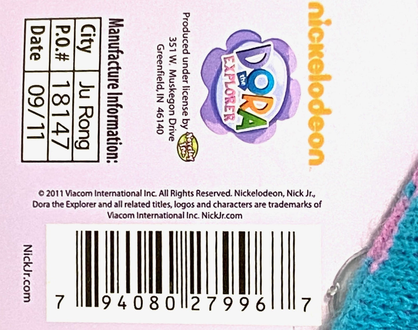 Dora the Explorer 2011 "Sunshiny Day" Knit Hat Ages 3+