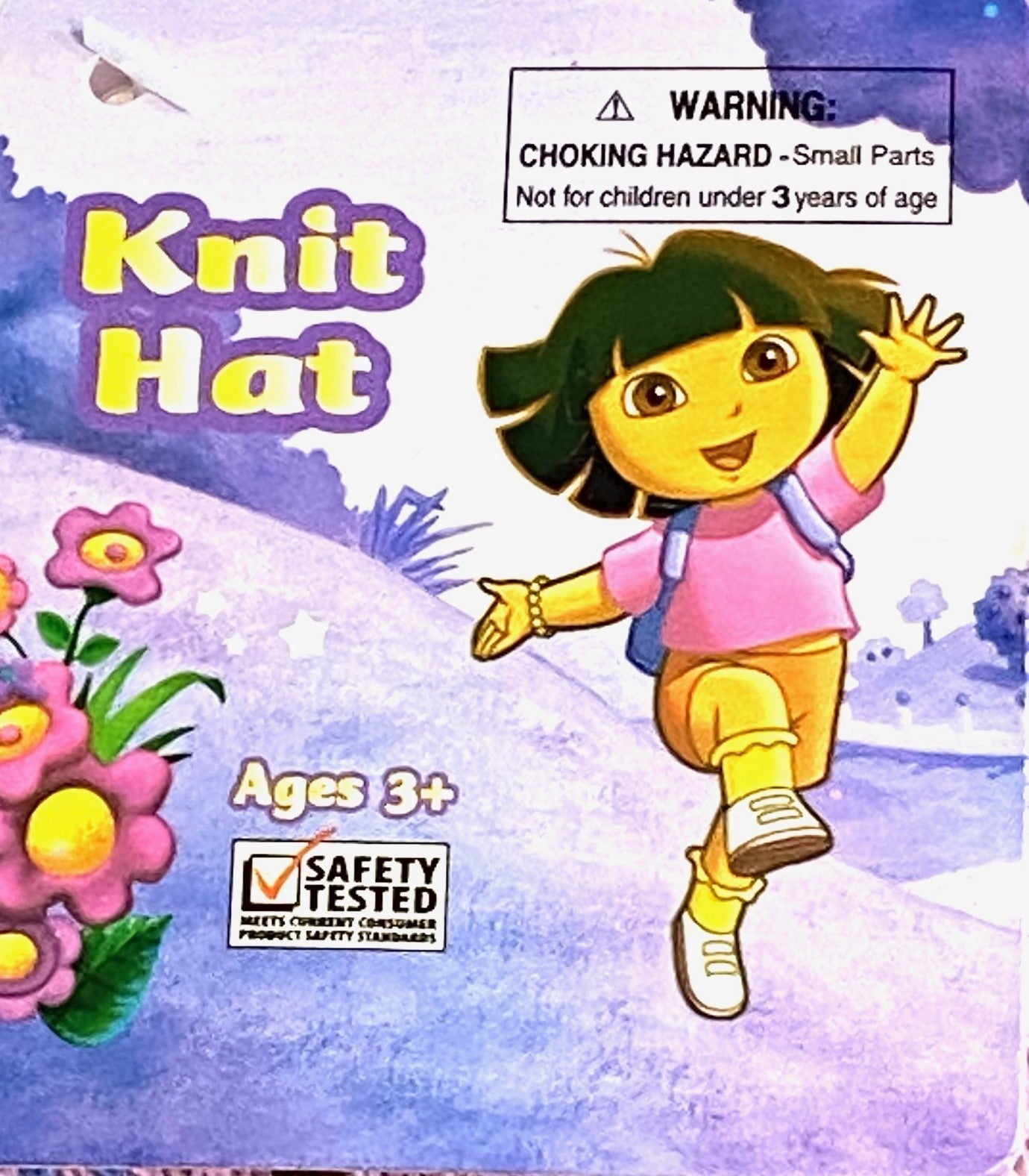 Dora the Explorer 2011 "I Love Winter" NWT Knit Hat Ages 3+