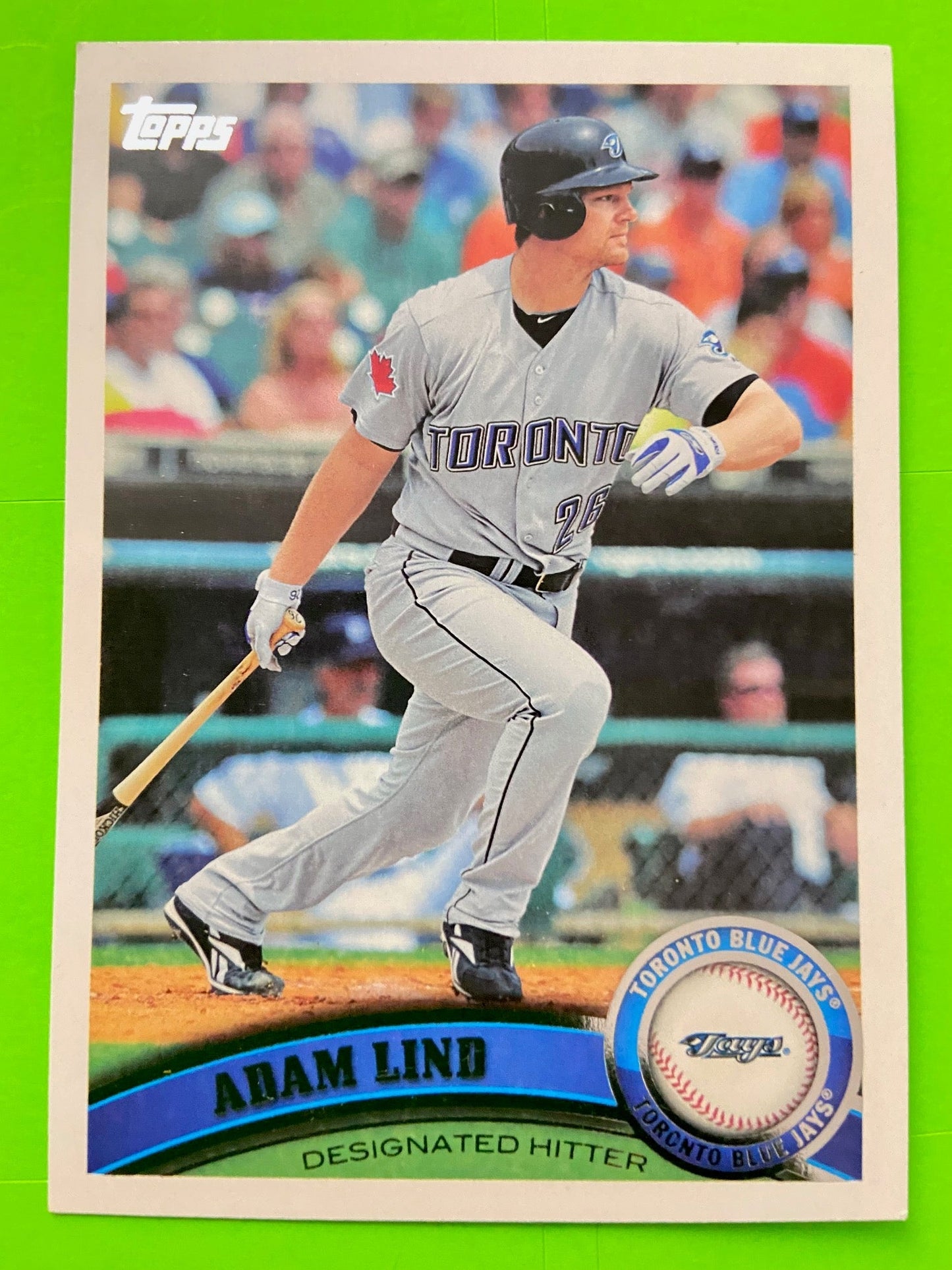 Adam Lind #365 MLB Base Set 2011 Toronto Blue Jays by Topps Co.