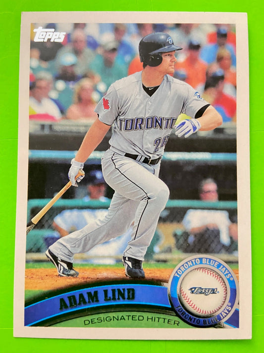 Adam Lind #365 MLB Base Set 2011 Toronto Blue Jays by Topps Co.
