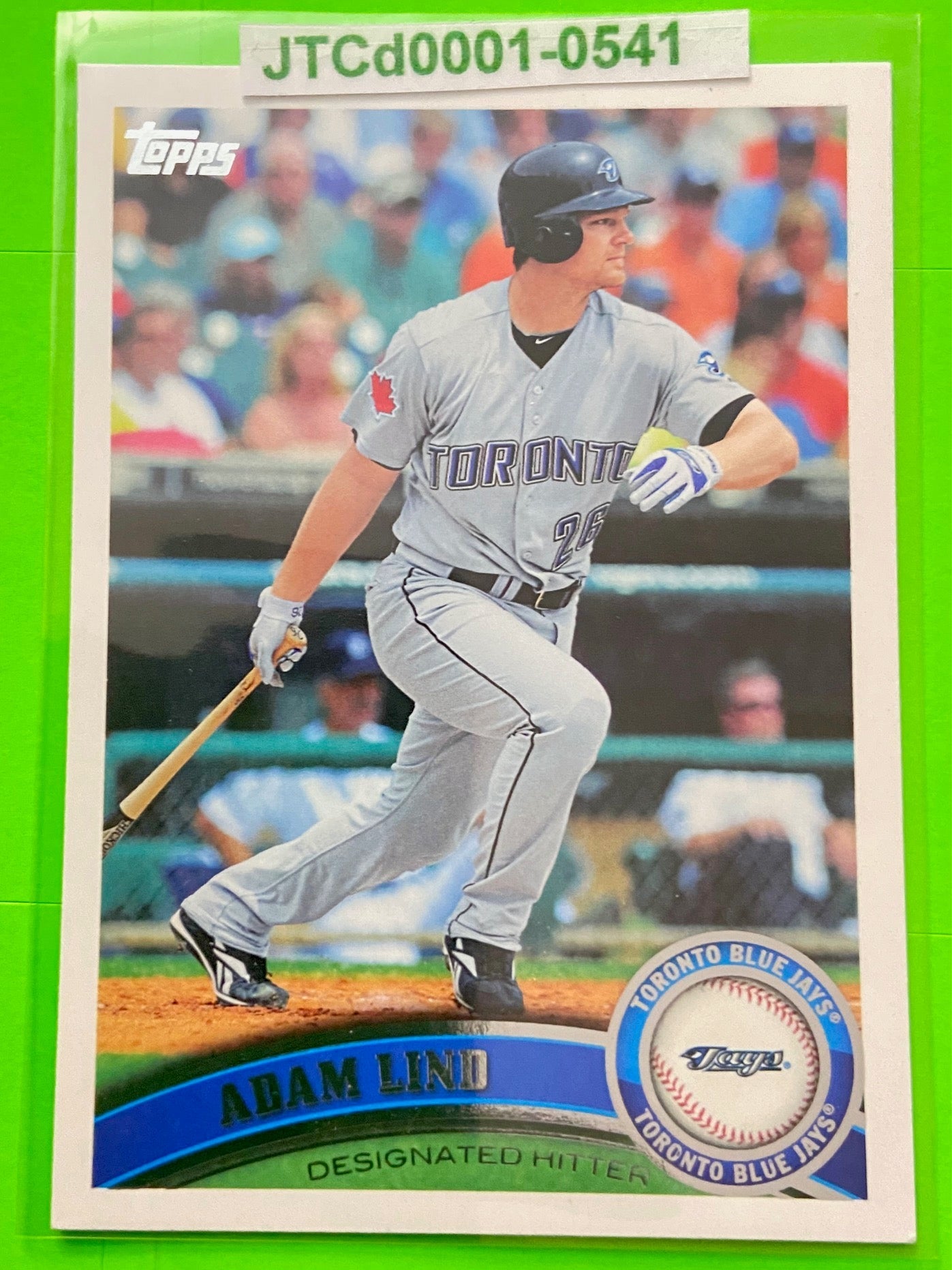 Adam Lind #365 MLB Base Set 2011 Toronto Blue Jays by Topps Co.