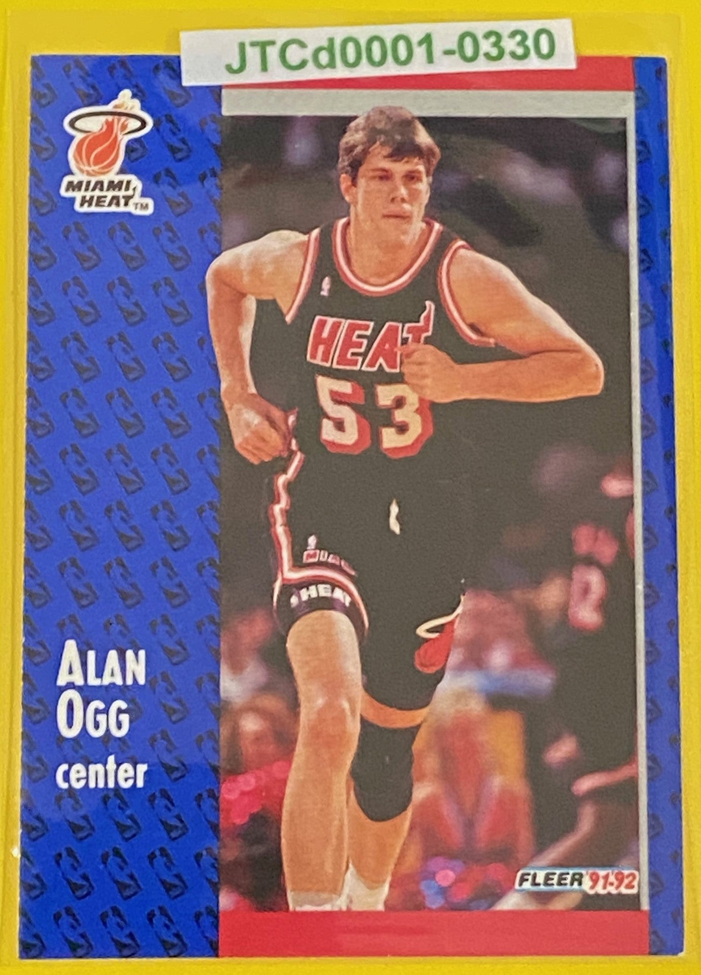 Alan Ogg RC 1991-92 NBA #308 Miami Heat by Fleer Corp.