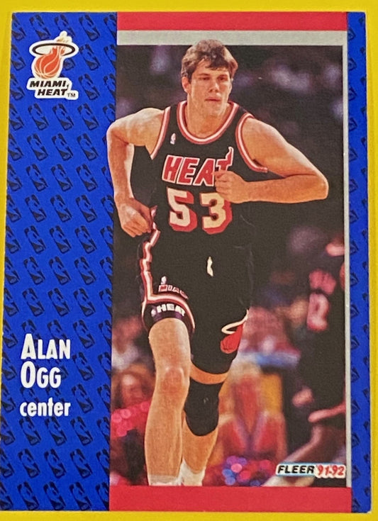 Alan Ogg RC 1991-92 NBA #308 Miami Heat by Fleer Corp.