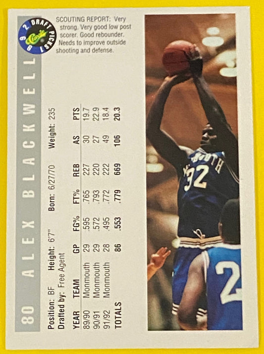 Alex Blackwell #80 CDP NCAA 1992 Monmouth Hawks by Classic Games