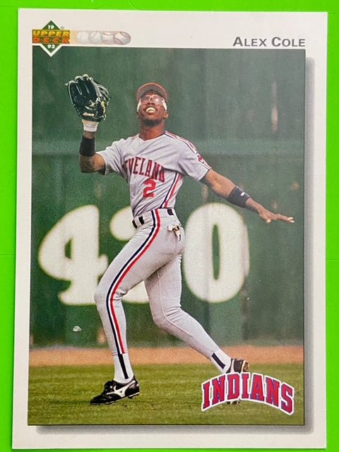 Alex Cole #197 MLB Base Set 1992 Cleveland Indians by Upper Deck